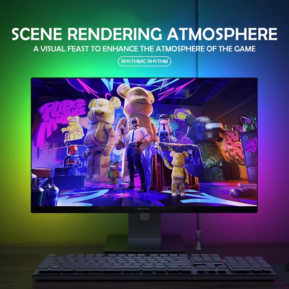 Striscia RGB Retro-Monitor – Glow Gaming per la Tua Postazione