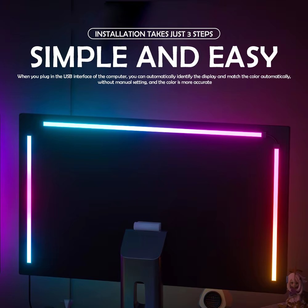 Striscia RGB Retro-Monitor – Glow Gaming per la Tua Postazione